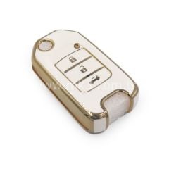 NANO Yüksek Kalite Kumanda Kılıfı Sustalı Honda 3 Buton Beyaz Renk