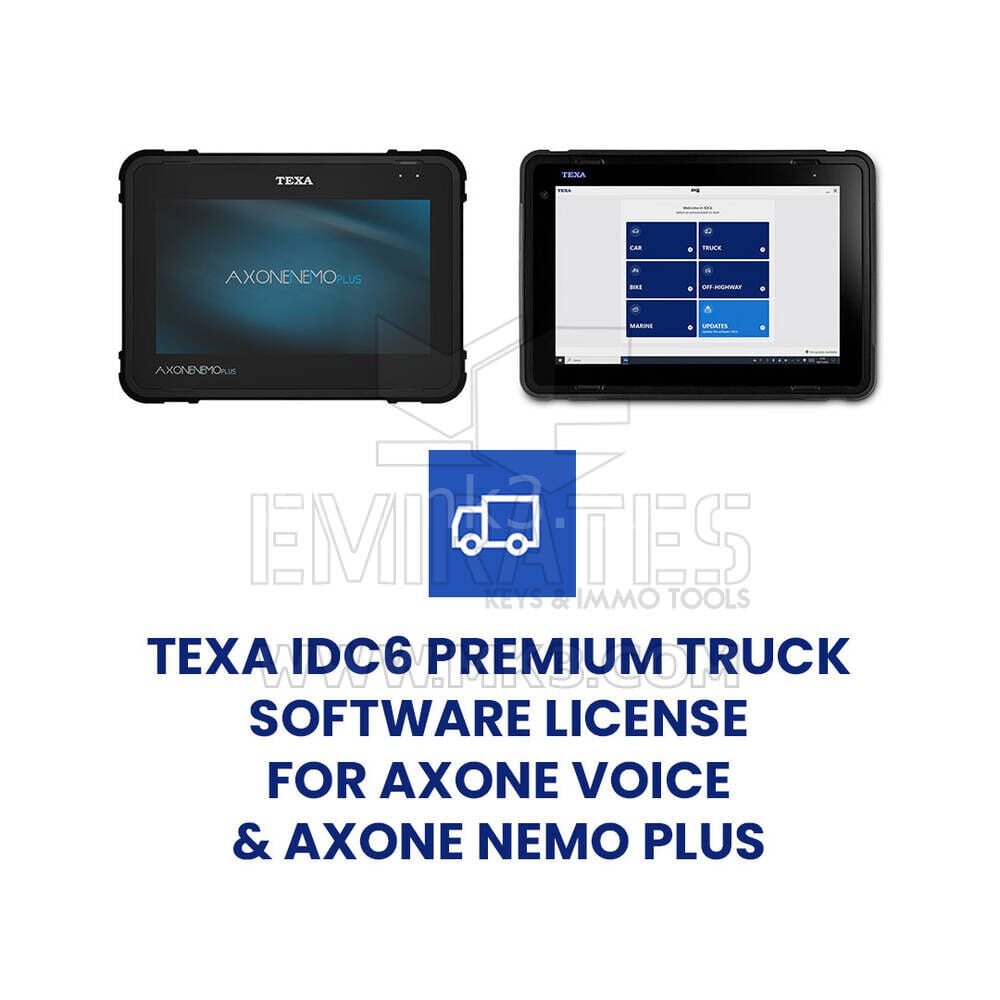 AXONE VOICE ve AXONE NEMO PLUS için Texa IDC6 Premium Kamyon Yazılım Lisansı - P13020