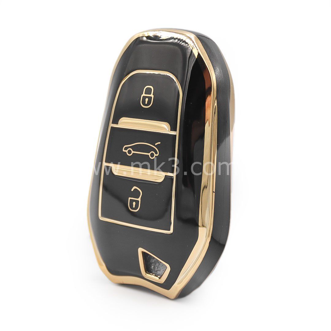 NANO Yüksek Kalite Kumanda Kılıfı Peugeot Citroen DS 3 Buton Siyah Renk