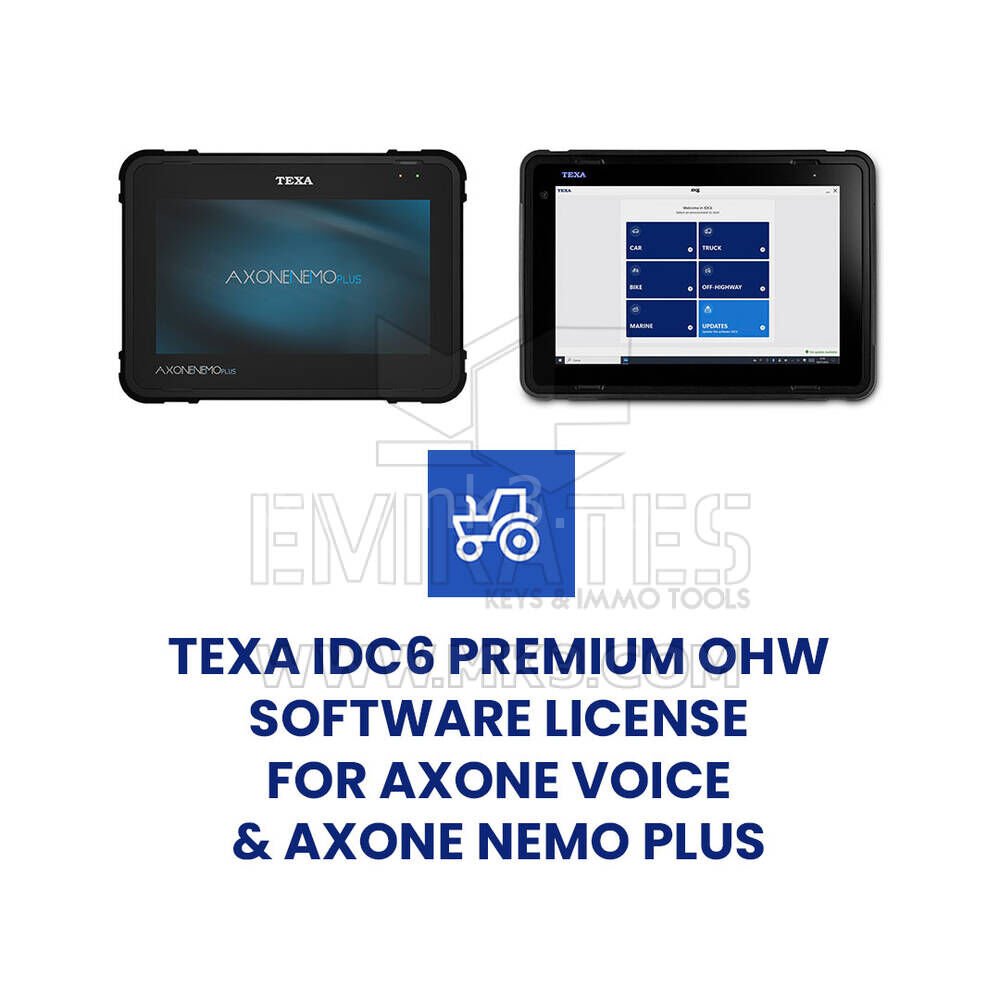 AXONE VOICE ve AXONE NEMO PLUS için Texa IDC6 Premium OHW Yazılım Lisansı  - P130C0