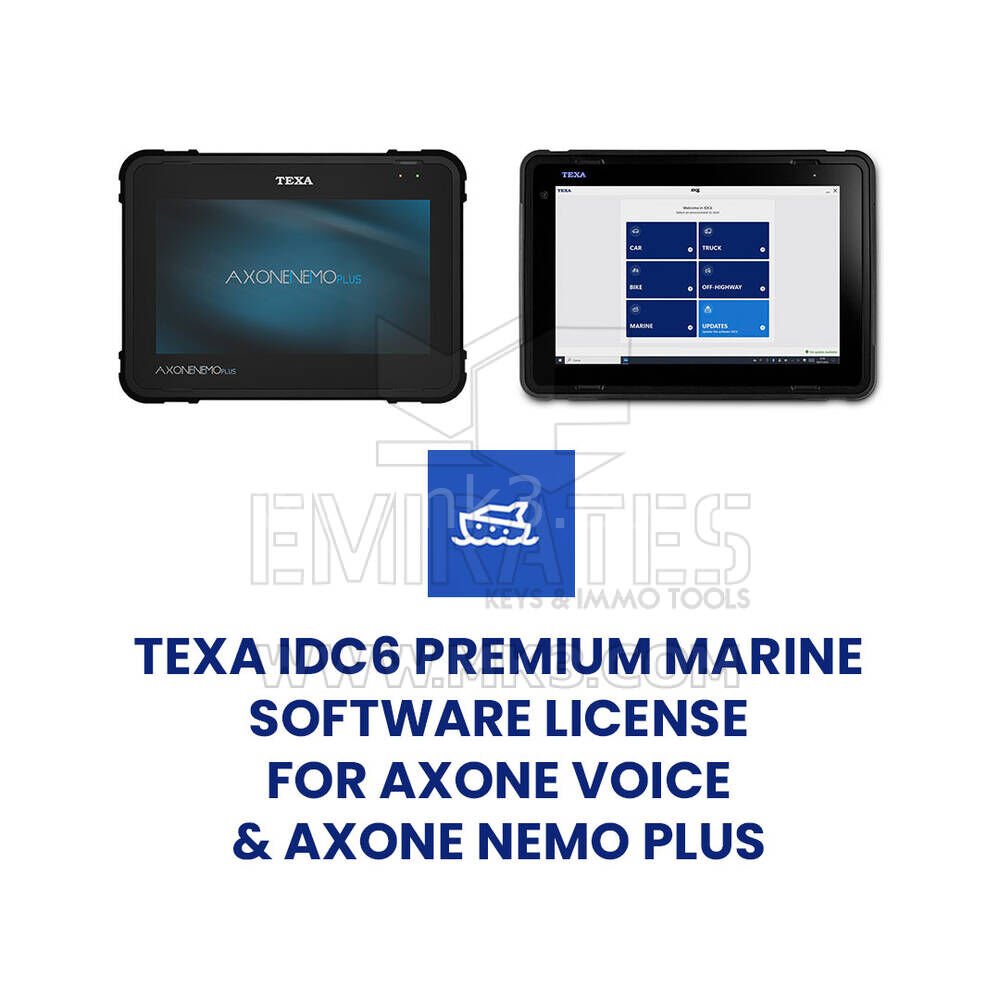 AXONE VOICE ve AXONE NEMO PLUS için Texa IDC6 Premium Denizcilik Yazılımı Lisansı  - P13090