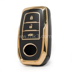 NANO Yüksek Kalite Kumanda Kılıfı Toyota 3 Buton Siyah Renk