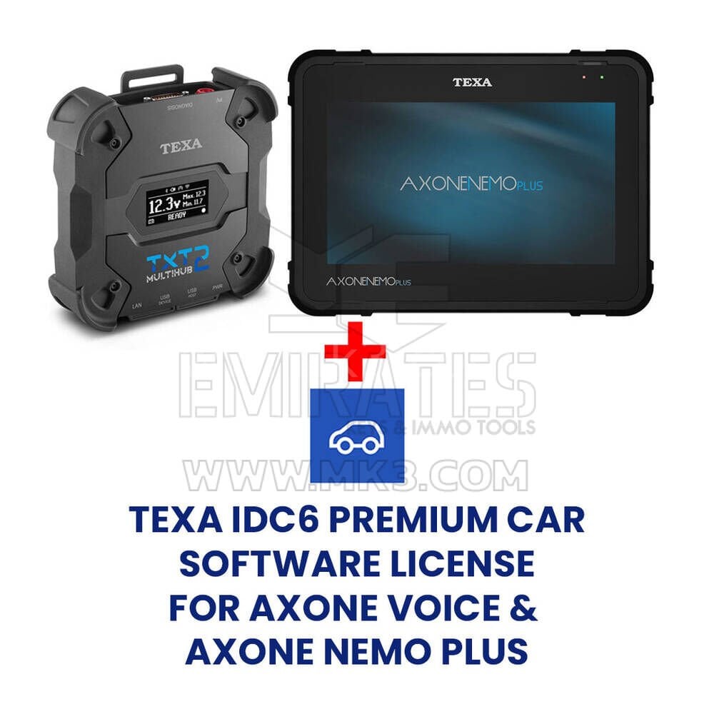Texa AXONE NEMO PLUS + NAVIGATOR TXT MULTIHUB 2 Tam Araç IDC6 lisansı ve Texa APP Hediyesi ile