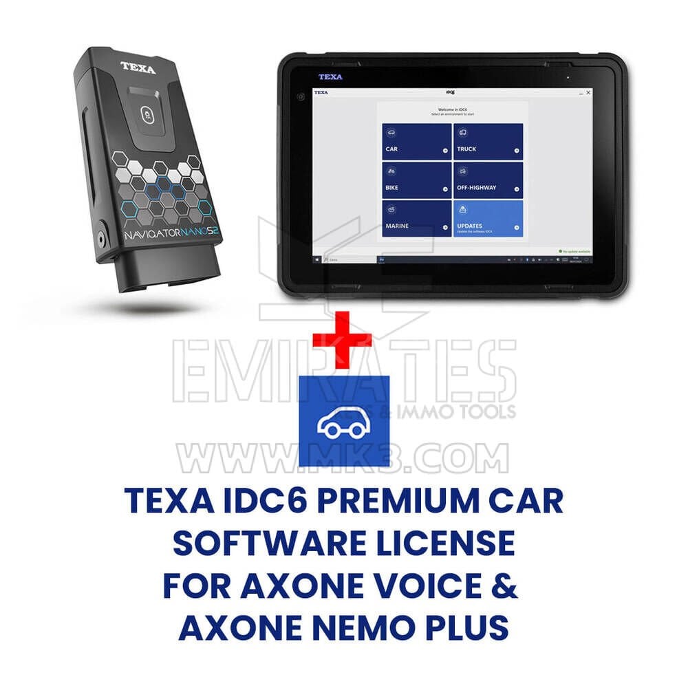 Texa AXONE VOICE + NAVIGATOR NANO S2 Tam Araç IDC6 lisansı ve Texa APP Hediyesi ile