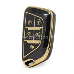 NANO Yüksek Kalite Kumanda Kılıfı Cadilac CTS 4+1 Buton Siyah Renk