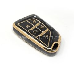 NANO Yüksek Kalite Kumanda Kılıfı Cadilac CTS 4+1 Buton Siyah Renk