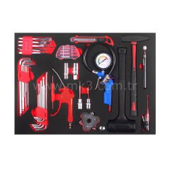 GATmatic GTT381 ABS Tepsi Tezgah Üstü Alet Dolabı 381 Parça Alet