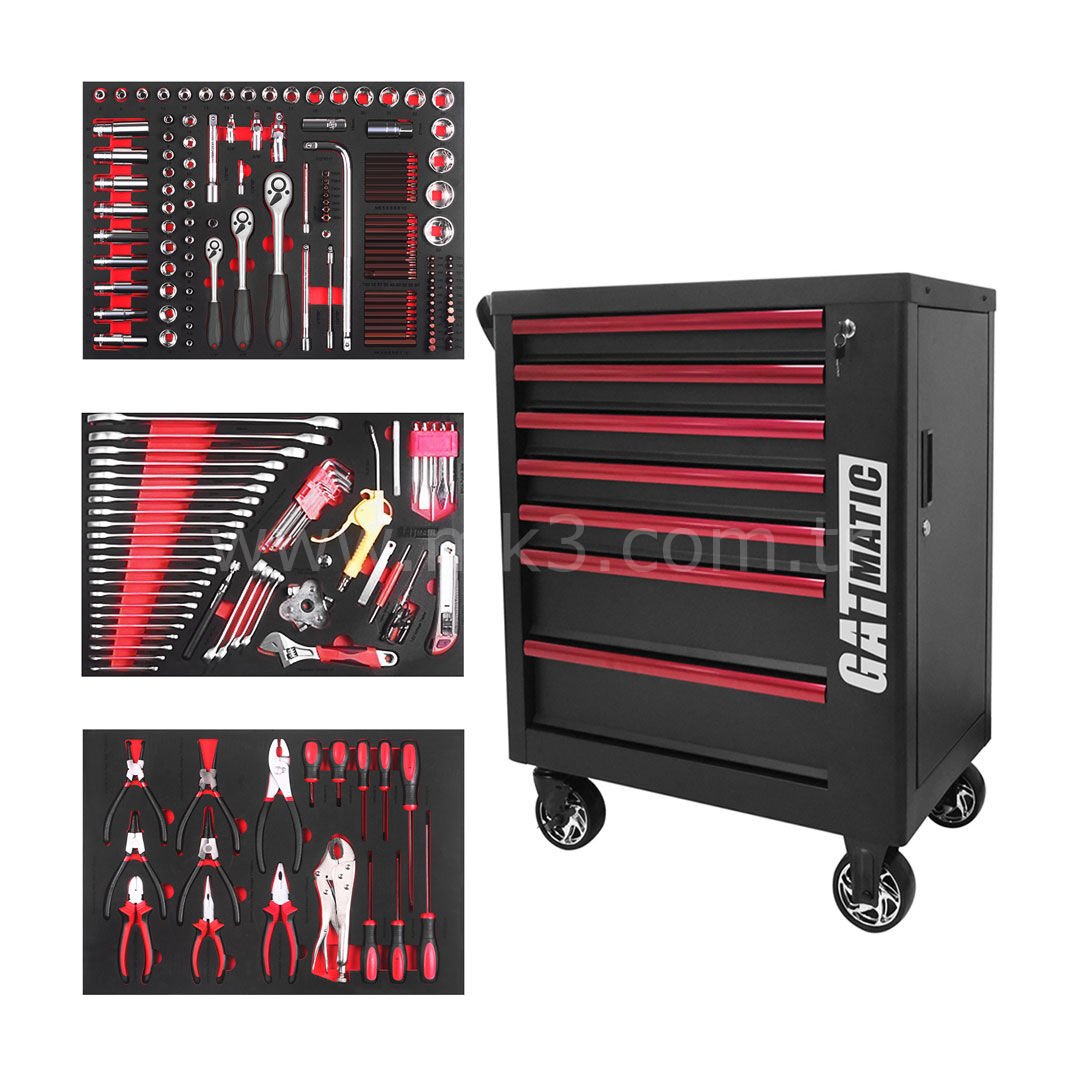 GATmatic GTT204 204 Adet Yalıtımlı Aletle Üst Düzey Alet Arabası