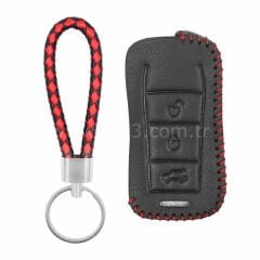 Porsche Smart Kumanda Deri Kılıfı 4 Butonlu psc-c
