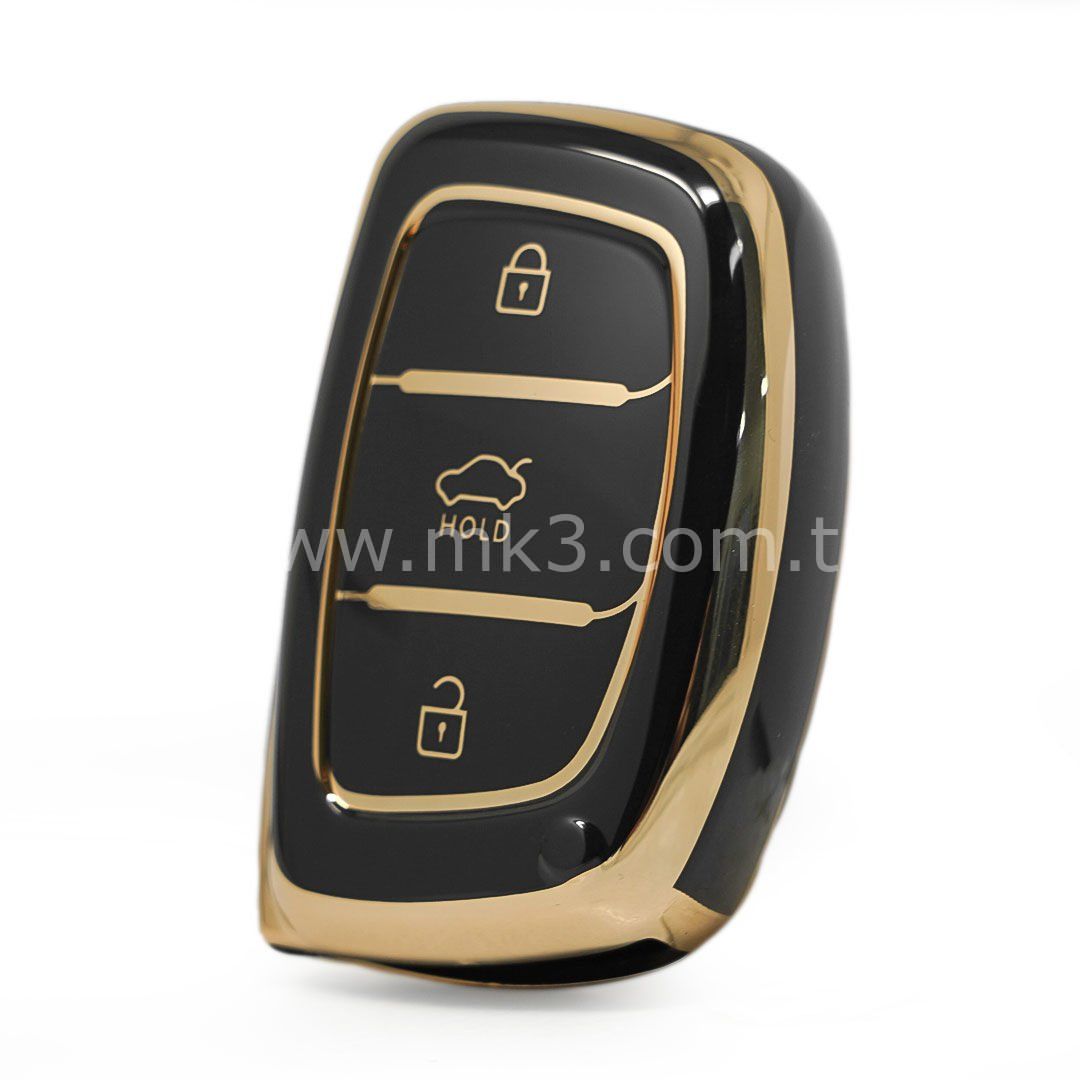 NANO Yüksek Kalite Kumanda Kılıfı Hyundai Tucson Smart 3 Buton Siyah Renk