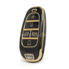 NANO Yüksek Kalite Kumanda Kılıfı Hyundai Sonata 4+1 Buton Siyah Renk