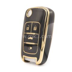 NANO Yüksek Kalite Kumanda Kılıfı Sustalı Chevrolet 3+1 Buton Siyah Renk