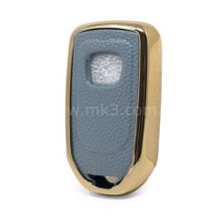 NANO Yüksek Kalite Altın Deri Kumanda Kılıfı Honda 4 Buton Gri Renk HD-A13J4