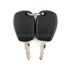 Renault Clio II Dacia Logan Sandero Kontak Kilidi 2 x Uzaktan Kumandasız Plastik Anahtar 4 Pin - 6001546809 / 806013230R