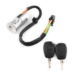 Renault Clio Dacia Logan Sandero Kontak Kilidi 2 x Plastik Anahtar Uzaktan Kumandalı 4 Pin - 6001546809 / 806013230R