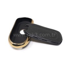 NANO Yüksek Kalite Altın Deri Kumanda Kılıfı Buick 5 Buton Siyah Renk BK-A13J6