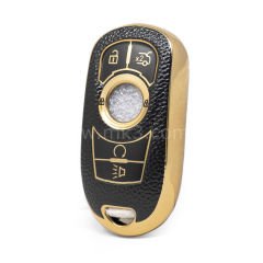 NANO Yüksek Kalite Altın Deri Kumanda Kılıfı Buick 5 Buton Siyah Renk BK-A13J6