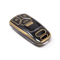 NANO Yüksek Kalite Kumanda Kılıfı Audi 4 Buton Siyah Renk - Audi-B11J4