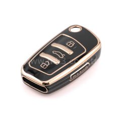NANO Yüksek Kalite Kumanda Kılıfı Audi 4 Buton Siyah Renk - Audi-C11J4