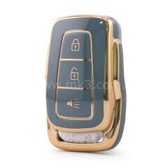 NANO Yüksek Kalite Kumanda Kılıfı Proton 3 Buton Gri Renk -PT-C11J