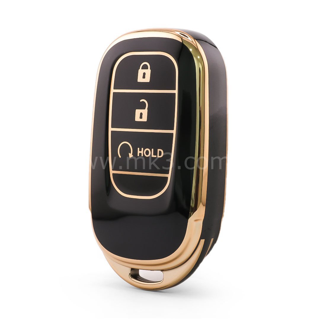 NANO Yüksek Kalite Kumanda Kılıfı Honda 3 Buton Siyah Renk -HD-G11J3B