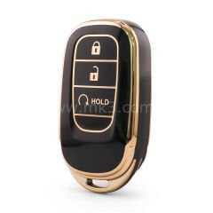 NANO Yüksek Kalite Kumanda Kılıfı Honda 3 Buton Siyah Renk -HD-G11J3B