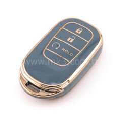 NANO Yüksek Kalite Kumanda Kılıfı Honda 3 Buton Gri Renk -HD-G11J3B