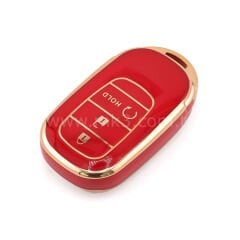 NANO Yüksek Kalite Kumanda Kılıfı Honda 3 Buton kırmızı Renk -HD-G11J3B