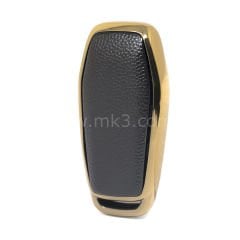 NANO Yüksek Kalite Altın Deri Kumanda Kılıfı Ford 3 Buton Gri Renk Ford-C13J3