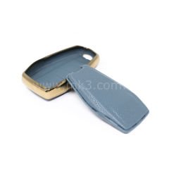 NANO Yüksek Kalite Altın Deri Kumanda Kılıfı Geely 4 Buton Gri Renk GL-B13J4B