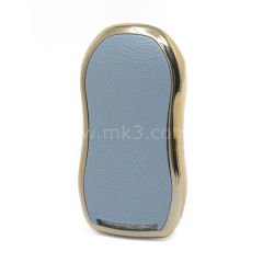 NANO Yüksek Kalite Altın Deri Kumanda Kılıfı Geely 4 Buton Gri Renk GL-C13J