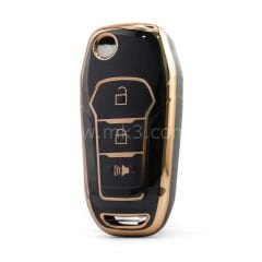 NANO Yüksek Kalite Kumanda Kılıfı Ford 3 Buton Siyah Renk -Ford-F11J3B