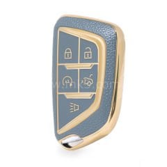 NANO Yüksek Kalite Altın Deri Kumanda Kılıfı Cadillac 5 Buton Gri Renk CDLC-B13J