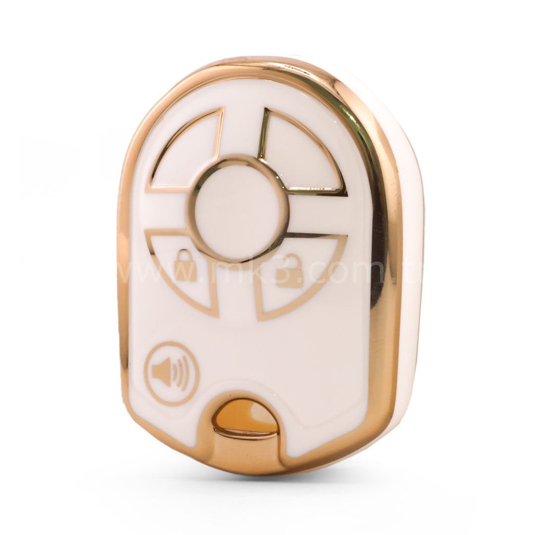 NANO Yüksek Kalite Kumanda Kılıfı Ford 3 Buton Beyaz Renk -Ford-K11J3