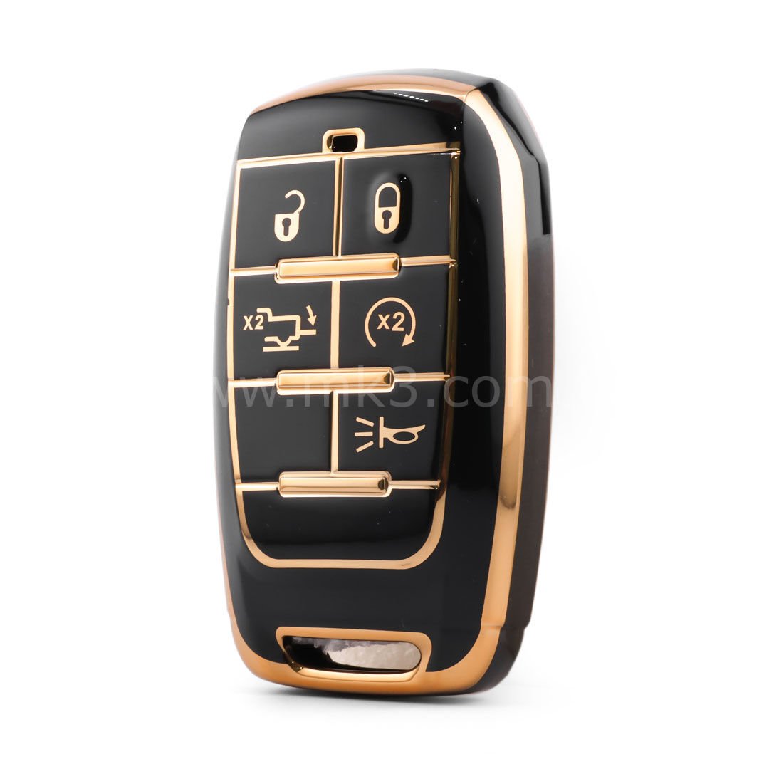 NANO Yüksek Kalite Kumanda Kılıfı Jeep 5 Buton Siyah Renk -Jeep-D11J5B