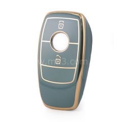 NANO Yüksek Kalite Kumanda Kılıfı Mercedes Benz E Series 2 Buton Gri Renk Benz-B11J2