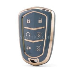 NANO Yüksek Kalite Kumanda Kılıfı Cadillac 6 Buton Gri Renk -CDLC-A11J6