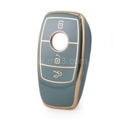 NANO Yüksek Kalite Kumanda Kılıfı Mercedes Benz E Series 3 Buton Gri Renk Benz-B11J3
