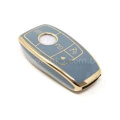 NANO Yüksek Kalite Kumanda Kılıfı Mercedes Benz E Series 4 Buton Gri Renk Benz-B11J4