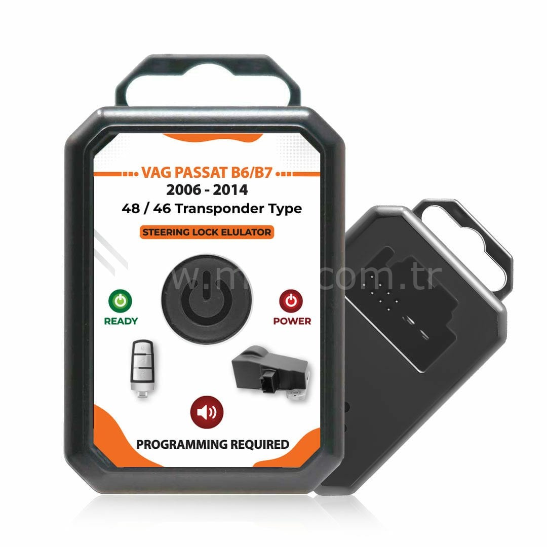 Volkswagen VW Emülatörü - B6 / B7 Passat 48 / 46 Transponder Tipi Sesli Direksiyon Kilidi Emulatörü Kodalama Gerekli (MK2358 ile Kodlanmalı)