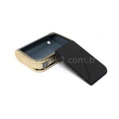 NANO Yüksek Kalite Altın Deri Kumanda Kılıfı LYNK&CO 3 Buton Gri Renk LC-B13J