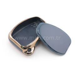 NANO Yüksek Kalite Kumanda Kılıfı Chrysler 3 Buton Gri Renk -CRSL-A11J3A