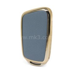 NANO Yüksek Kalite Altın Deri Kumanda Kılıfı Chery 3 Buton Gri Renk CR-B13J