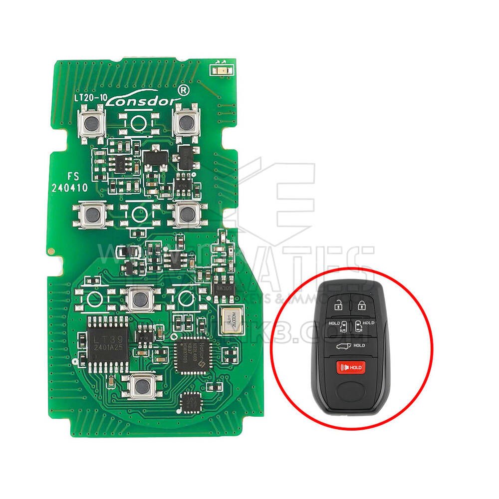 Lonsdor LT20-10 Toyota / Lexus Üvrensel PCB Kumanda 6 buton