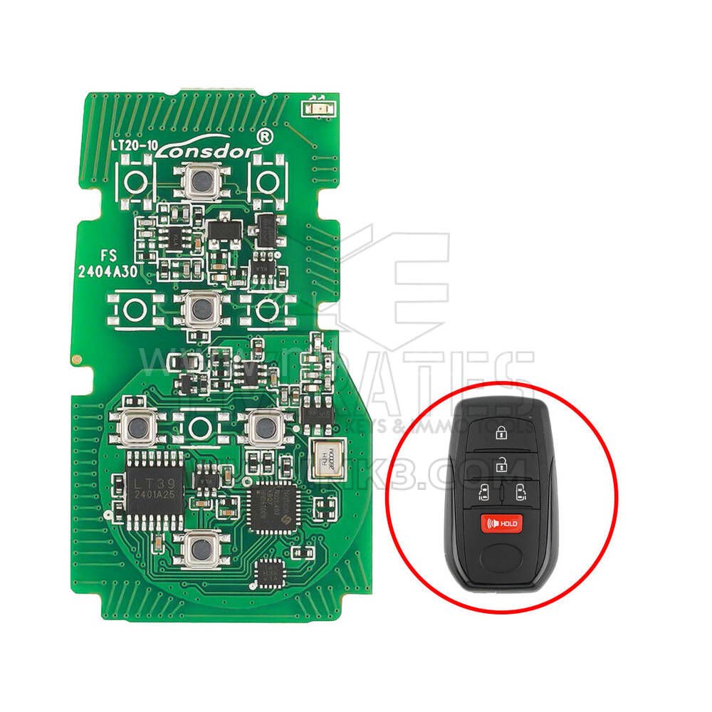 Lonsdor LT20-10 Toyota / Lexus Üvrensel PCB Kumanda 5 buton