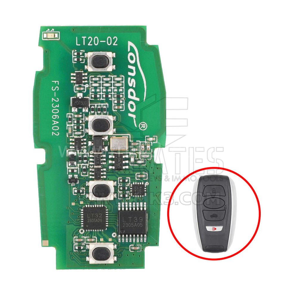 Lonsdor LT20-02 Subaru Üvrensel PCB Kumanda 4 buton