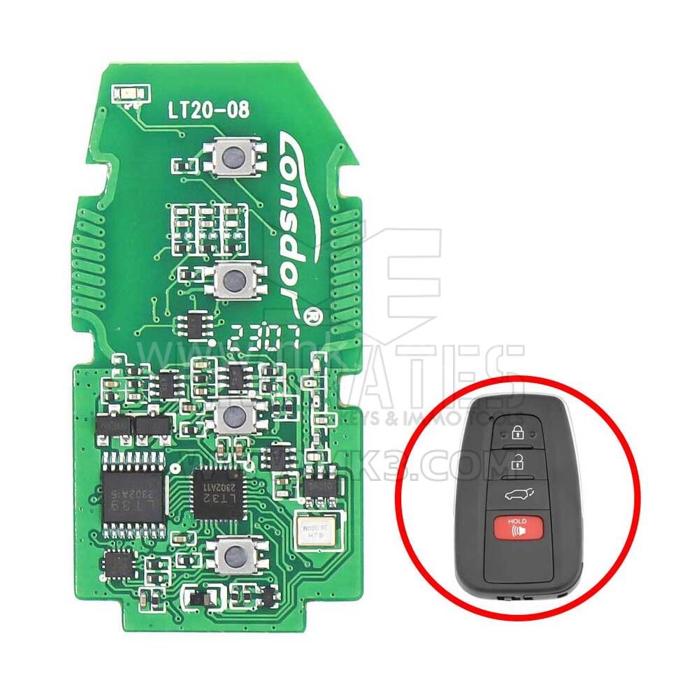 Lonsdor LT20-08NJ Toyota Üvrensel PCB Kumanda 4 buton 8A 433/315 MHz