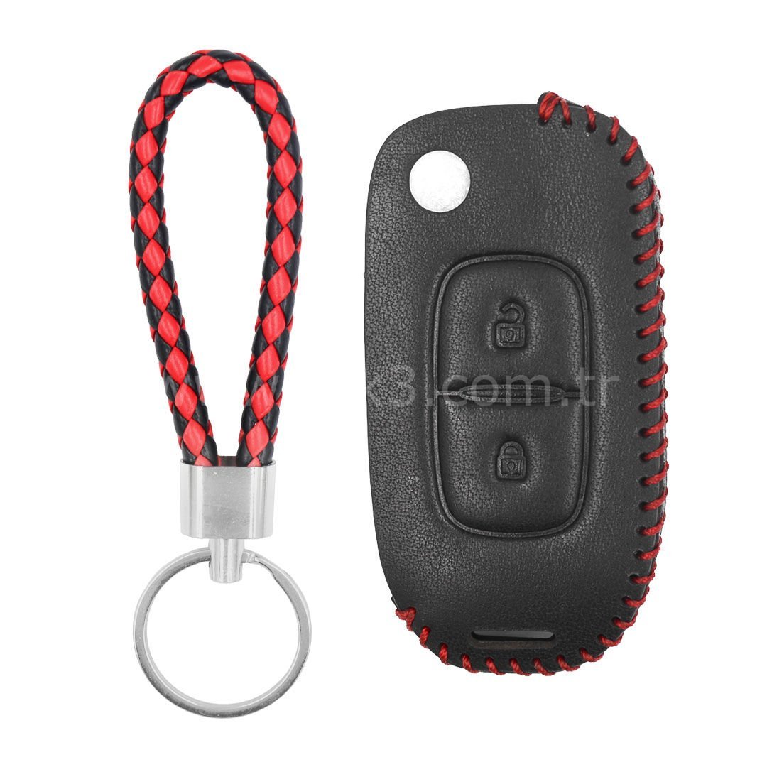 RENAULT Sustalı Kumanda Deri Kılıfı 2 Butonlu RN-A