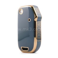 NANO Yüksek Kalite Kumanda Kılıfı KIA 4 Buton Gri Renk -KIA-T11J4
