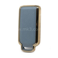 NANO Yüksek Kalite Altın Deri Kumanda Kılıfı MITSUBISHI 3 Buton Gri Renk MSB-A13J
